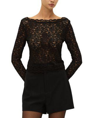 Alma Lace Boat Neck Top by ELODIE THE LABEL