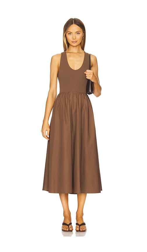 Elodie the Label Audrey Dress in Brown by ELODIE THE LABEL