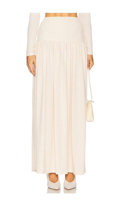 Elodie the Label Cleo Maxi Knit Skirt in Ivory by ELODIE THE LABEL
