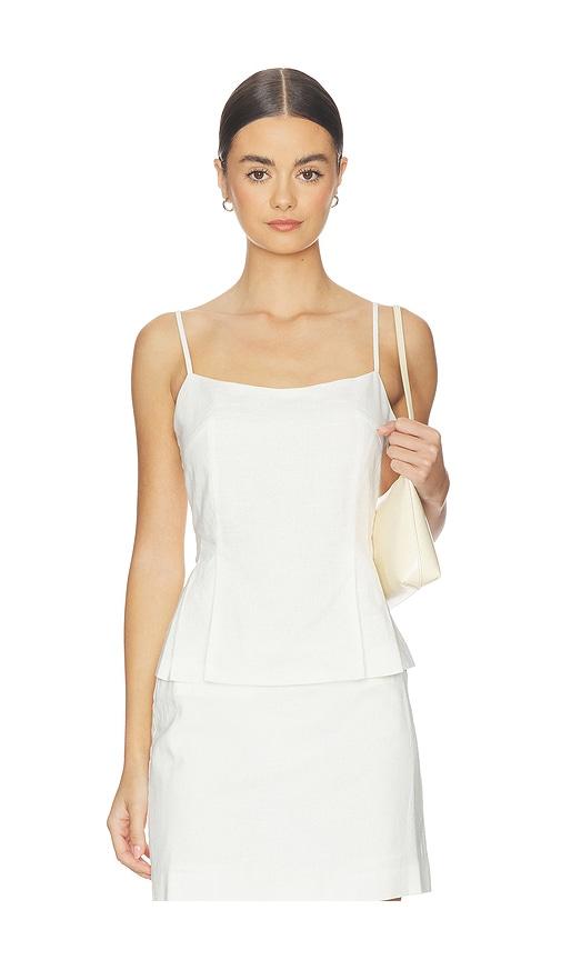 Elodie the Label Ellery Top in White by ELODIE THE LABEL