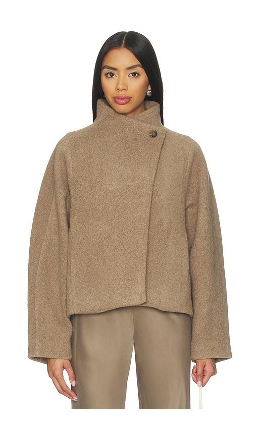 Elodie the Label Elodie Gracyn Half Coat in Brown by ELODIE THE LABEL