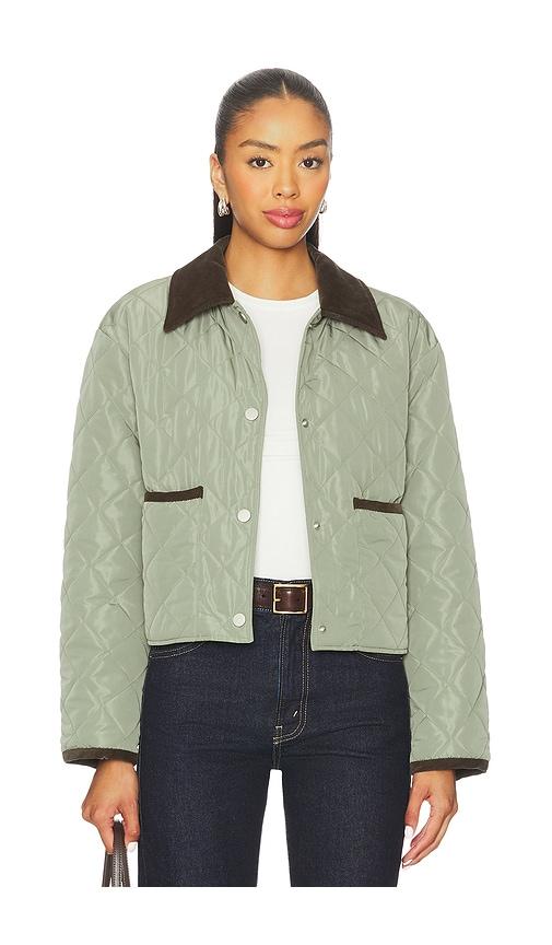 Elodie the Label Elodie Nina Quilted Jacket in Green by ELODIE THE LABEL