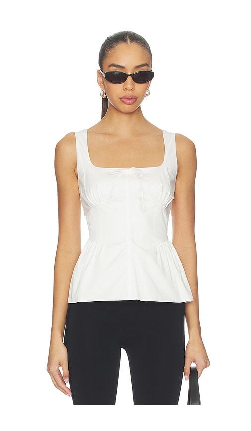 Elodie the Label Halen Top in White by ELODIE THE LABEL