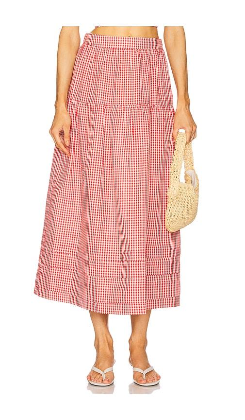 Elodie the Label Jamie Skirt in Red by ELODIE THE LABEL