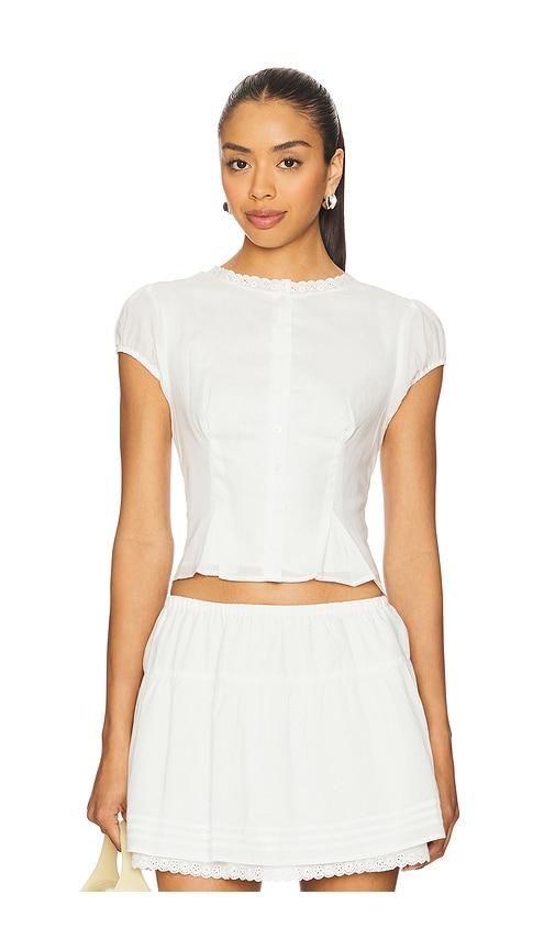 Elodie the Label Juliette Top in White by ELODIE THE LABEL