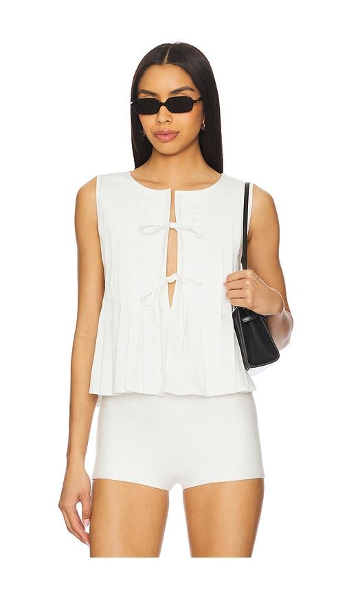 Elodie the Label Kali Linen Top in Ivory by ELODIE THE LABEL