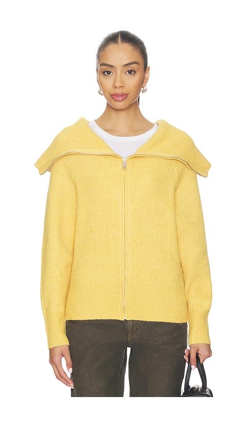 Elodie the Label Leigh Zipup Sweater in Mustard by ELODIE THE LABEL