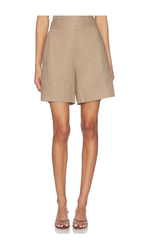 Elodie the Label Mavi Shorts in Brown by ELODIE THE LABEL