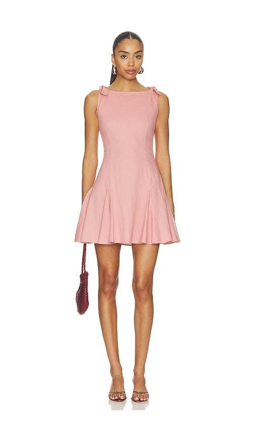 Elodie the Label Reese Mini Dress in Rose by ELODIE THE LABEL