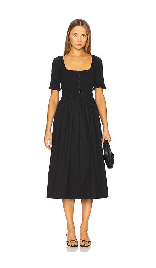 Elodie the Label Zoe Smocked Dress in Black by ELODIE THE LABEL