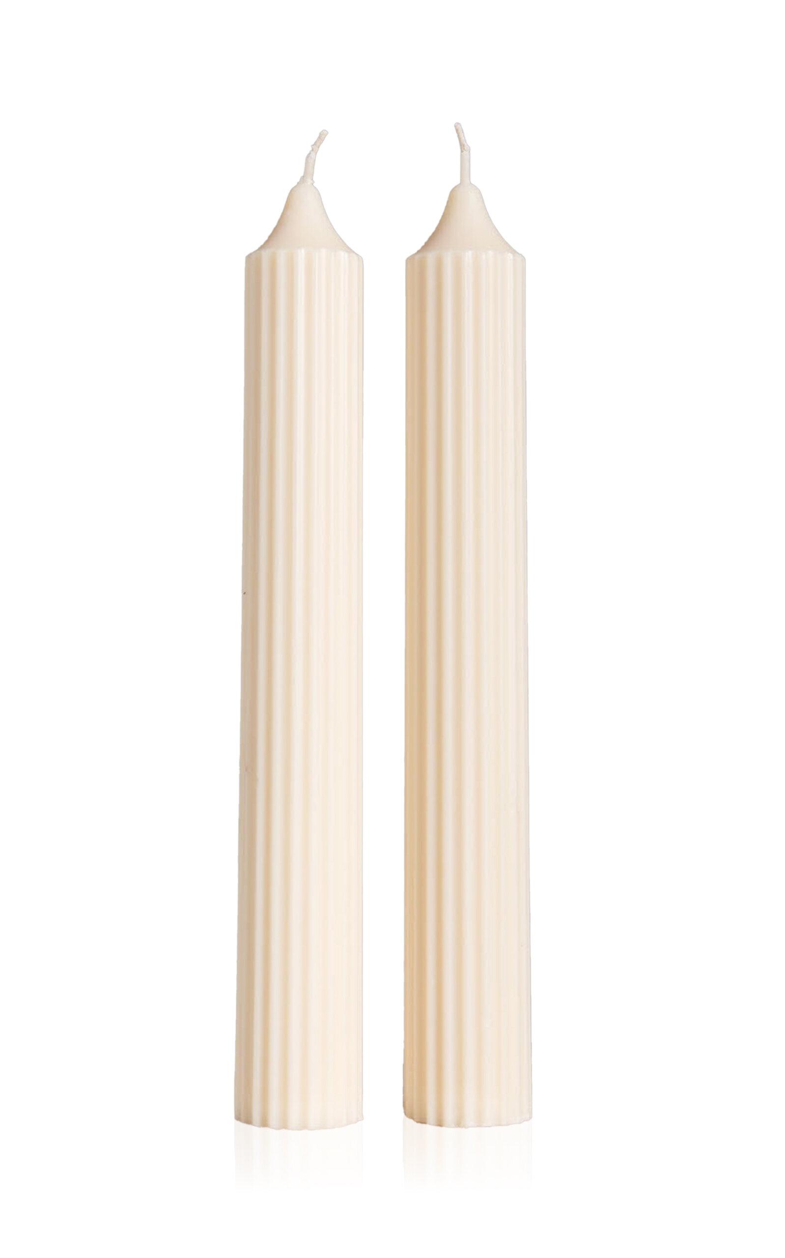 Eluwa Studio - Yondo Taper Candle Set - Ivory - Moda Operandi by ELUWA STUDIO
