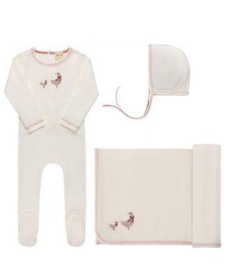 Unisex Cross Stitch Duckling Collection Layette Set - Baby by ELY'S&CO.