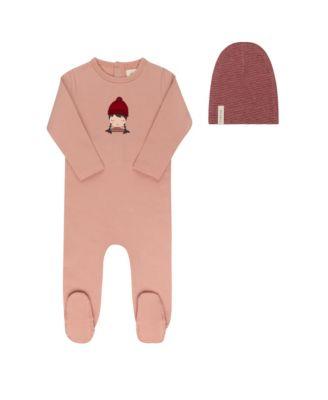 Unisex French Terry Autumn Kids Collection Footie and Beanie - Baby by ELY'S&CO.