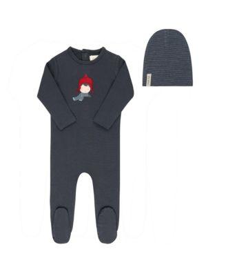 Unisex French Terry Autumn Kids Collection Footie and Beanie - Baby by ELY'S&CO.