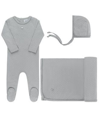 Unisex Heart and Star Button Pointelle Collection Footie by ELY'S&CO.