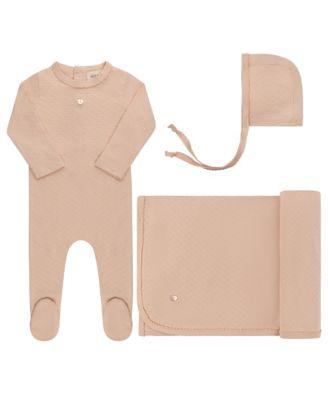 Unisex Heart and Star Button Pointelle Collection Footie by ELY'S&CO.