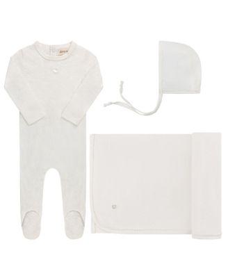 Unisex Heart and Star Button Pointelle Collection Footie by ELY'S&CO.