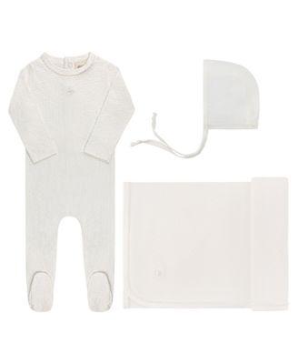 Unisex Heart and Star Button Pointelle Collection Footie by ELY'S&CO.