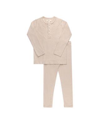 Unisex Heart and Star Button Pointelle Collection Lounge Set - Baby by ELY'S&CO.