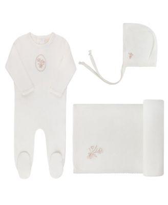 Unisex Velour Center Floral Collection Take Me Home Set - Baby by ELY'S&CO.