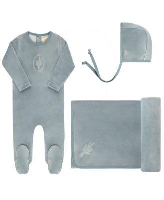 Unisex Velour Center Floral Collection Take Me Home Set - Baby by ELY'S&CO.