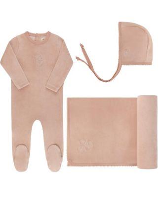 Unisex Velour Center Floral Collection Take Me Home Set - Baby by ELY'S&CO.