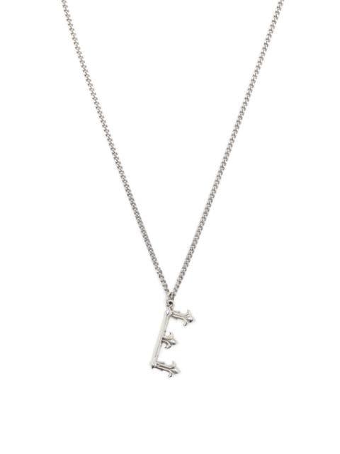 Alphabet Pendant E sterling silver necklace by EMANUELE BICOCCHI