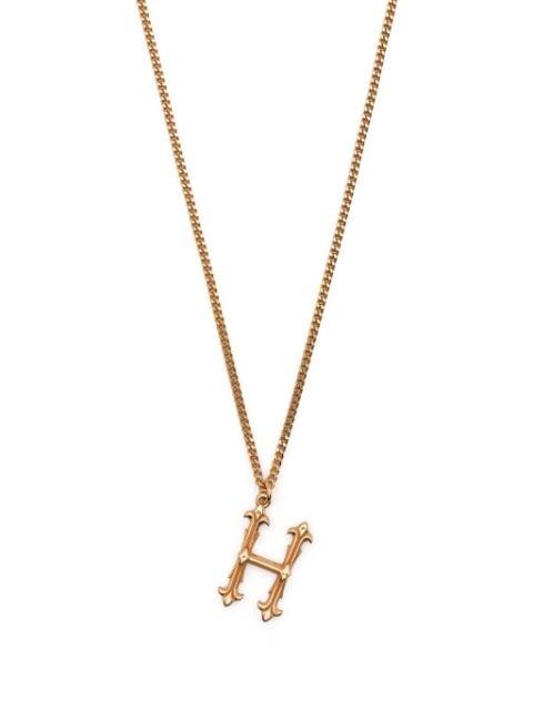H letter-pendant chain necklace by EMANUELE BICOCCHI