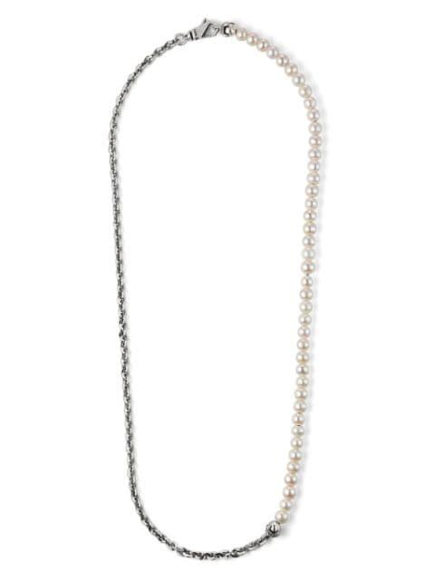 Half Pearl chain necklace by EMANUELE BICOCCHI