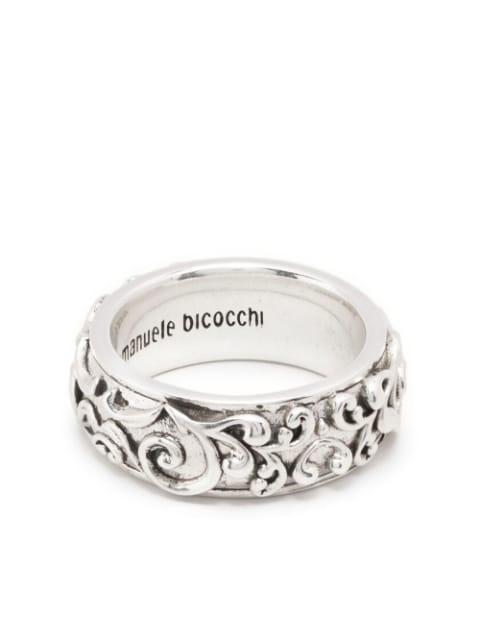 Large Arabesque band ring by EMANUELE BICOCCHI