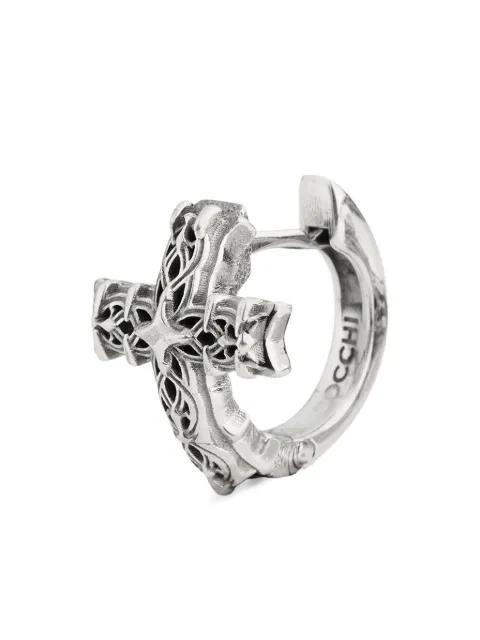 Notre-Dame cross hoop earrings by EMANUELE BICOCCHI