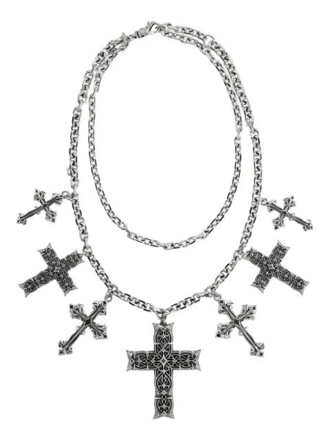 Notre-Dame crosses chain necklace by EMANUELE BICOCCHI