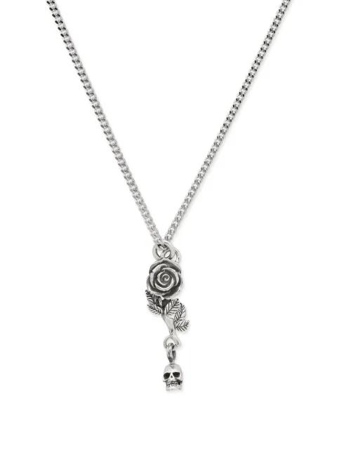 Rose & Skull pendant necklace by EMANUELE BICOCCHI