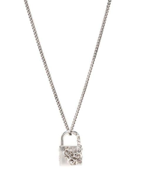 Small arabesque padlock necklace by EMANUELE BICOCCHI