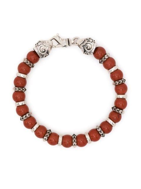 engraved-detail bead bracelet by EMANUELE BICOCCHI