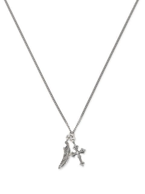 feather and cross necklace by EMANUELE BICOCCHI