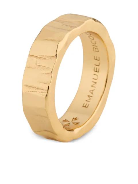 hammered band ring by EMANUELE BICOCCHI