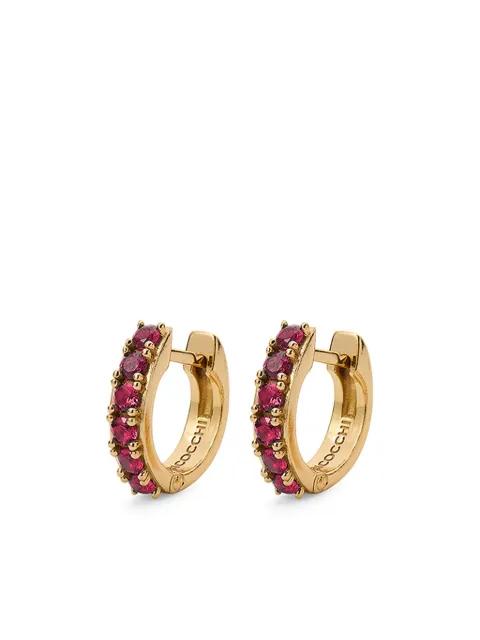 logo-engraved hoop earrings by EMANUELE BICOCCHI