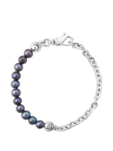 pearl-embellished chain-link bracelet by EMANUELE BICOCCHI