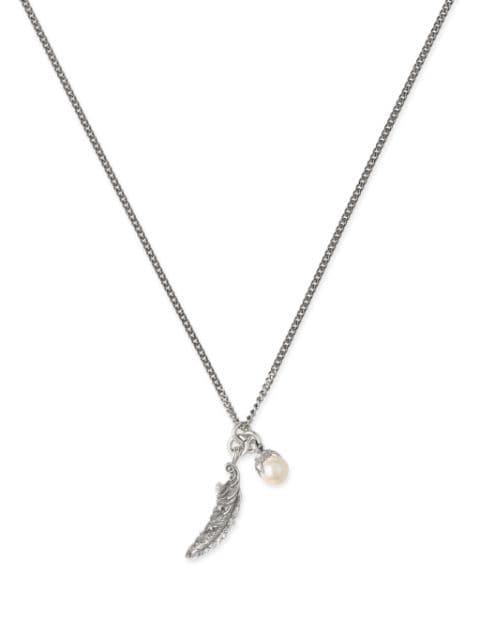 piuma-pendant pearl necklace by EMANUELE BICOCCHI