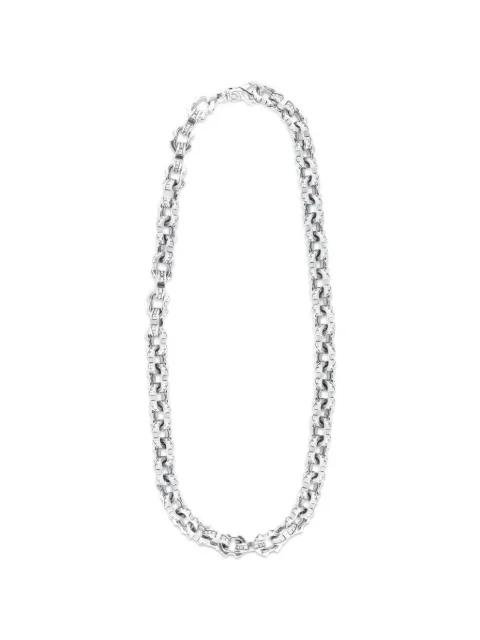 pyramid-stud anchor-chain necklace by EMANUELE BICOCCHI