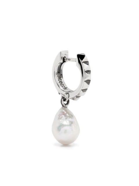 pyramid stud pearl hoop earring by EMANUELE BICOCCHI