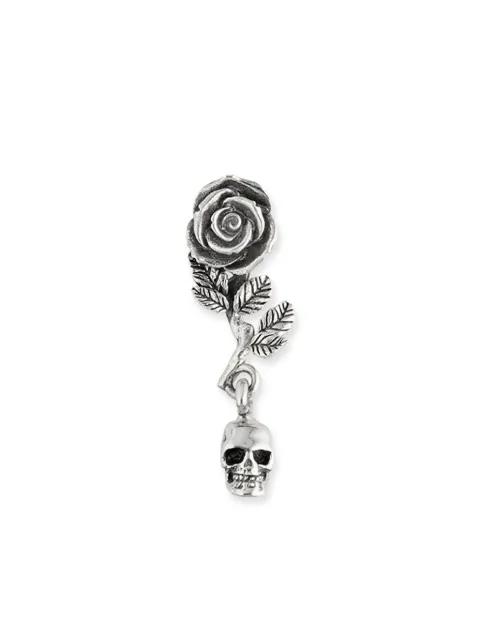 rose and skull-motif earring by EMANUELE BICOCCHI