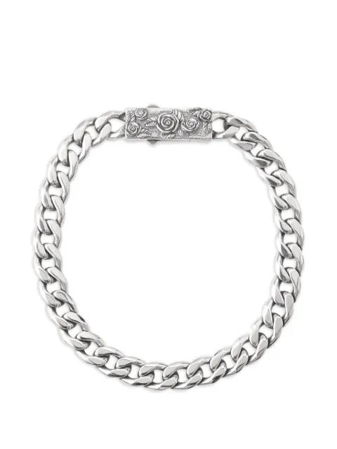 rose-engraved curb-link bracelet by EMANUELE BICOCCHI