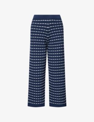 Cropped Wide-Leg Cotton-Knit Trousers by EMELLO