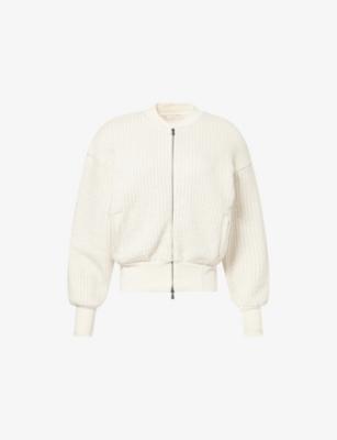 Textured Striped Cotton-Knit Jacket by EMELLO