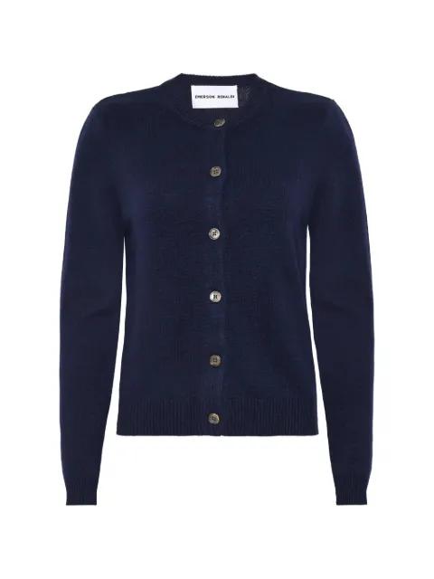 button-fastening crew-neck cardigan by EMERSON RENALDI