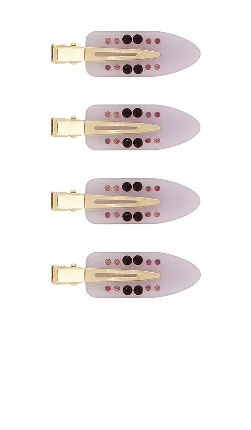 Emi Jay Popstar Clip Set Of 4 in Lavender by EMI JAY