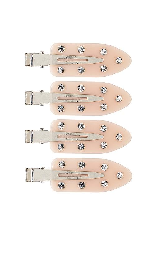 Emi Jay Popstar Clip Set in Beige by EMI JAY