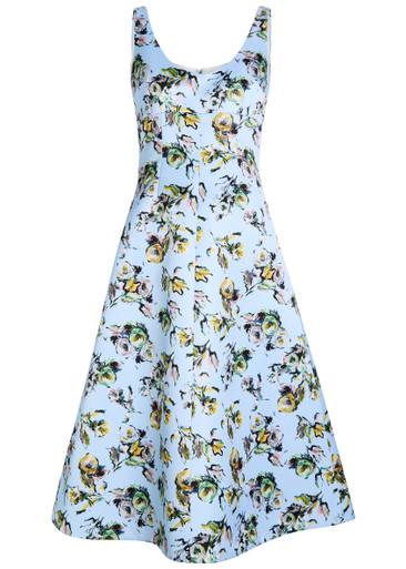 Abella floral-print satin midi dress by EMILIA WICKSTEAD